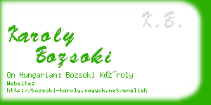 karoly bozsoki business card